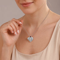 Custom Birthstone Engraved Necklace