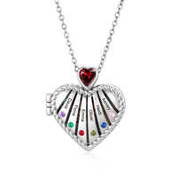 Custom Birthstone Engraved Necklace