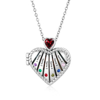 Custom Birthstone Engraved Necklace