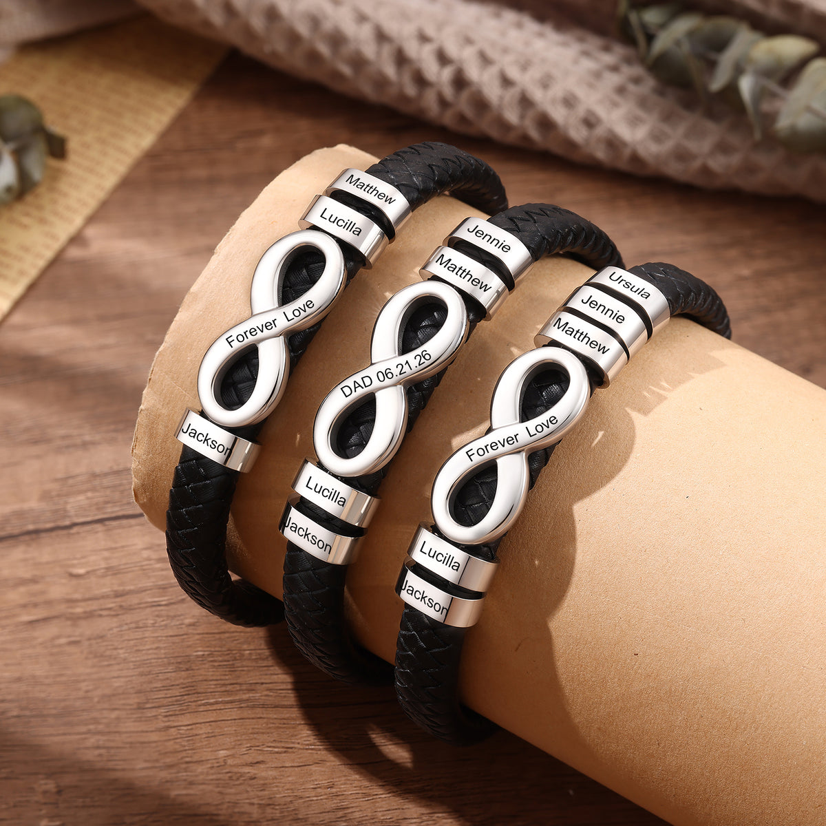 Custom Men Leather Bracelet