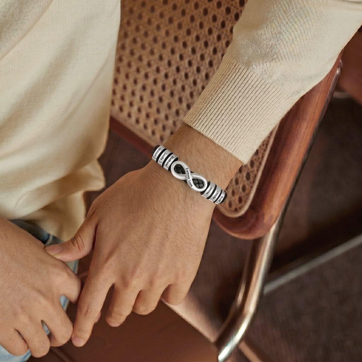 Custom Men Leather Bracelet