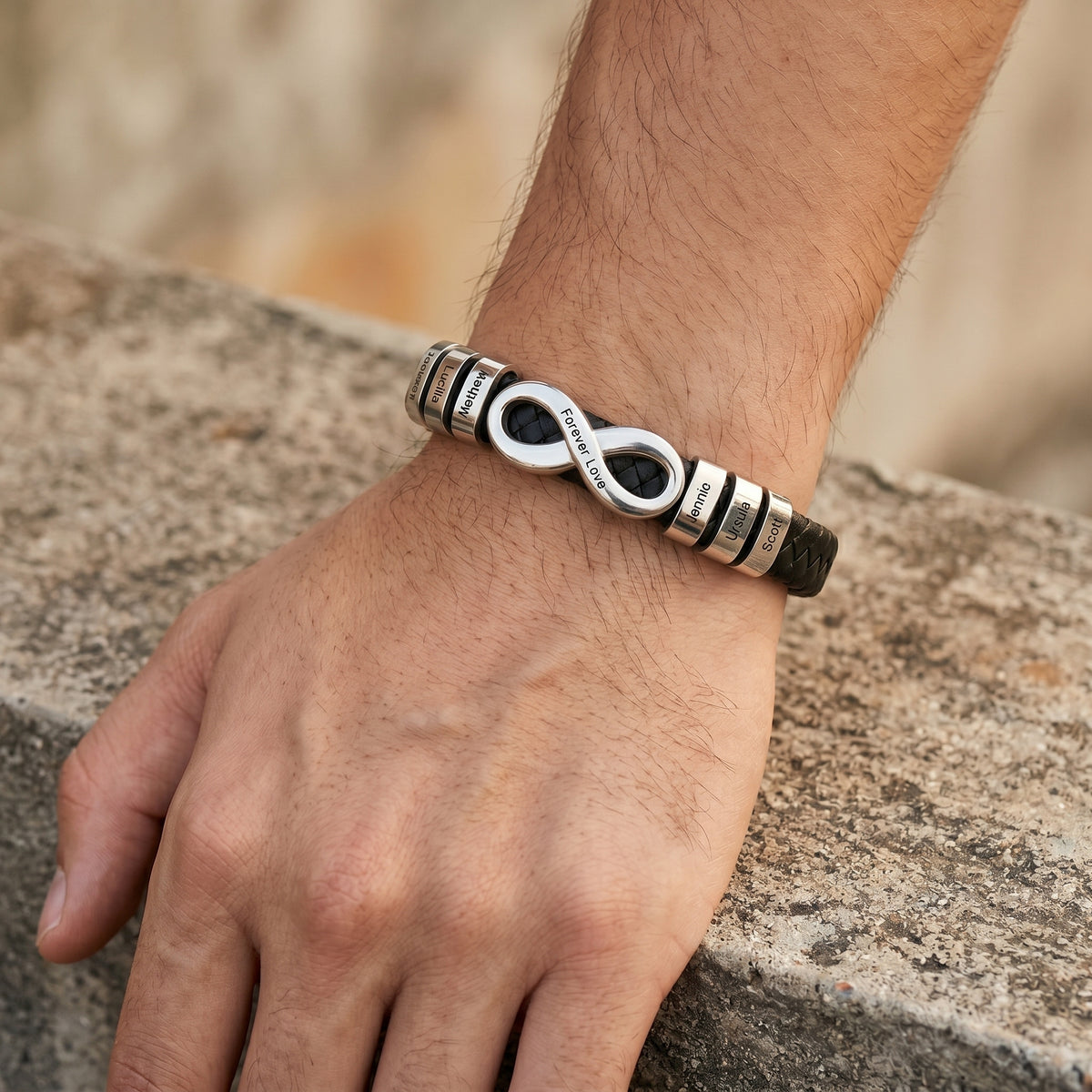 Custom Men Leather Bracelet