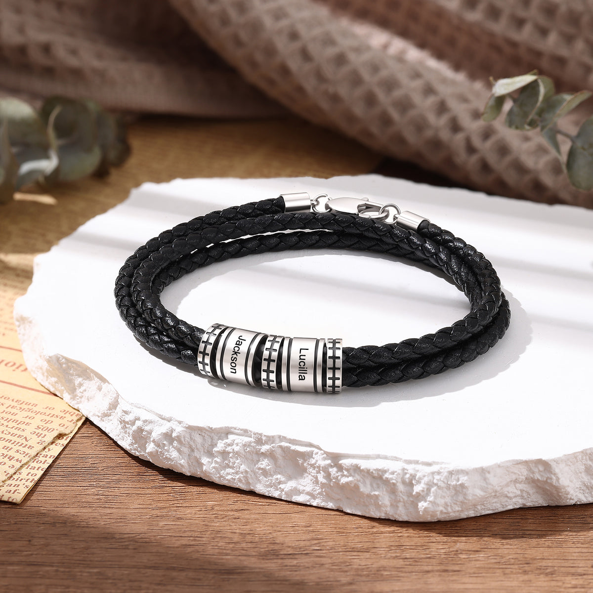 Custom Men Leather Bracelet