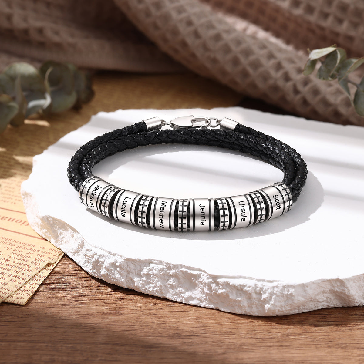 Custom Men Leather Bracelet