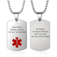 Custom Stainless Steel Medical Necklace