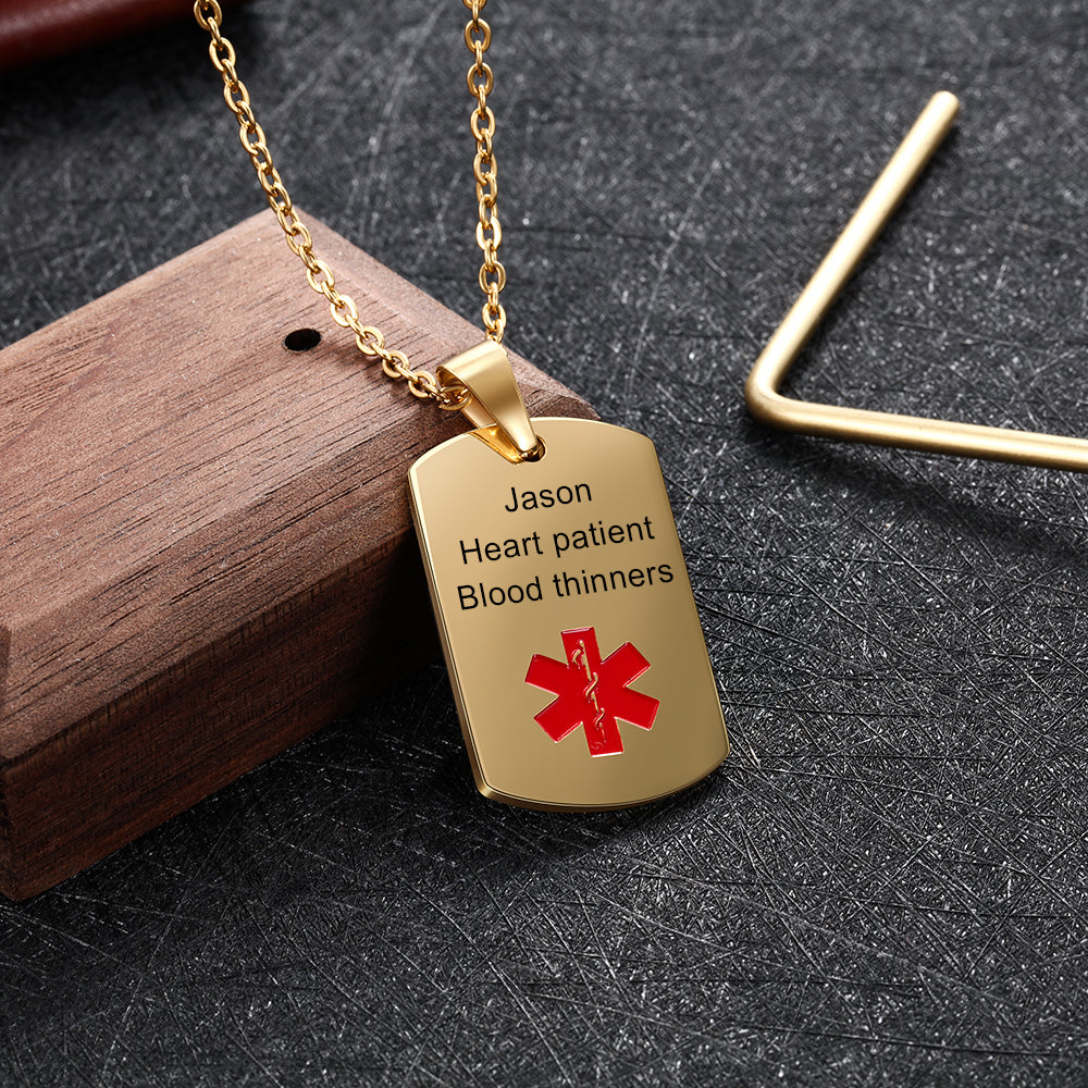 Custom Stainless Steel Medical Necklace