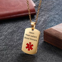 Custom Stainless Steel Medical Necklace