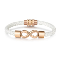 Personalized Infinity Leather Couple Bracelets