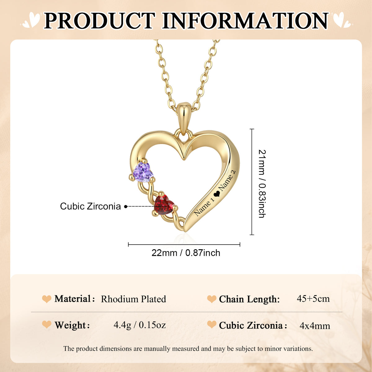 Personalized Birthstone Necklace