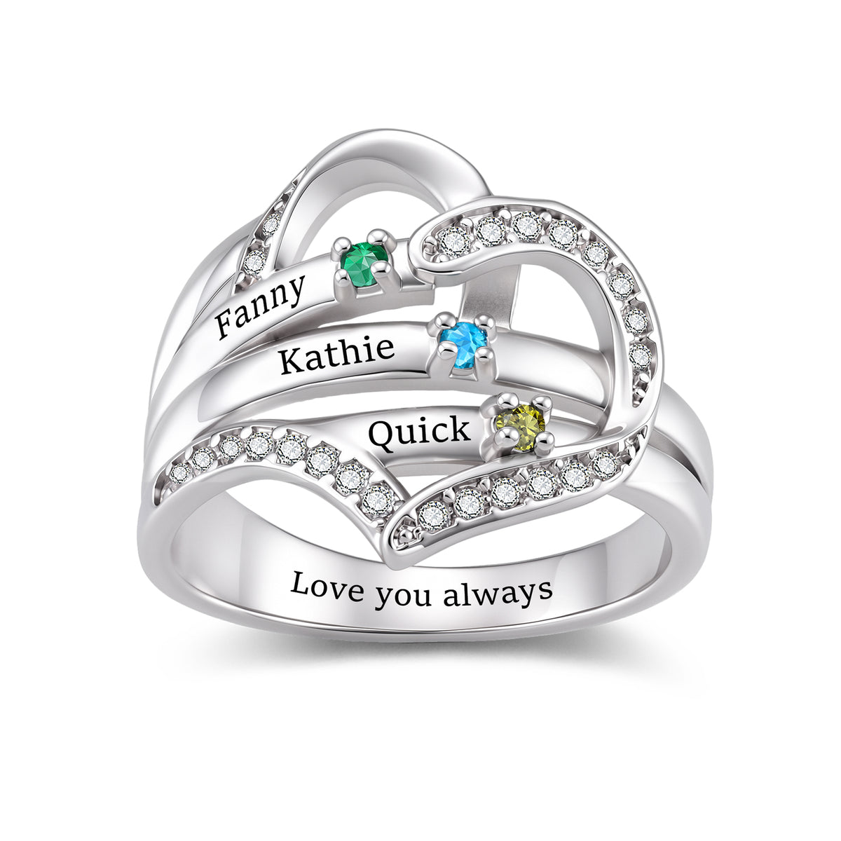 Personalized Birthstone Ring