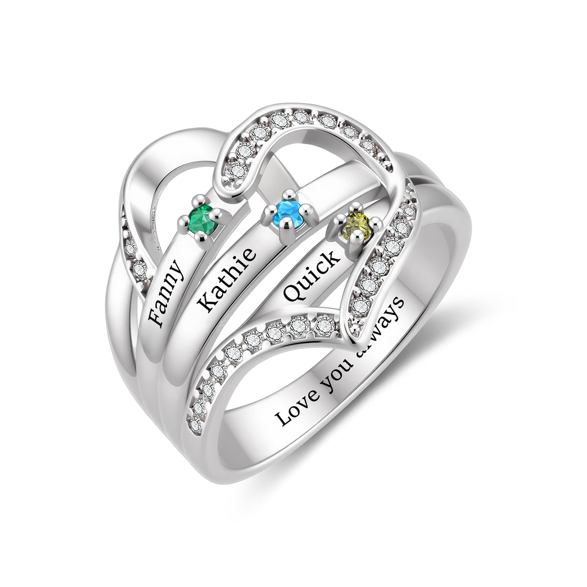 Personalized Birthstone Ring