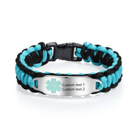 Personalized Paracord Medical ID Bracelet