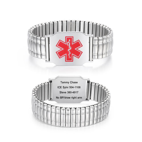 Stretch Band Medical ID Bracelet