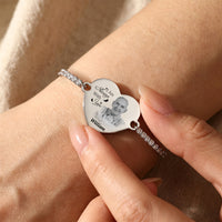 Personalized Memorial Photo & Engraved Bracelet