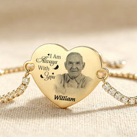 Personalized Memorial Photo & Engraved Bracelet