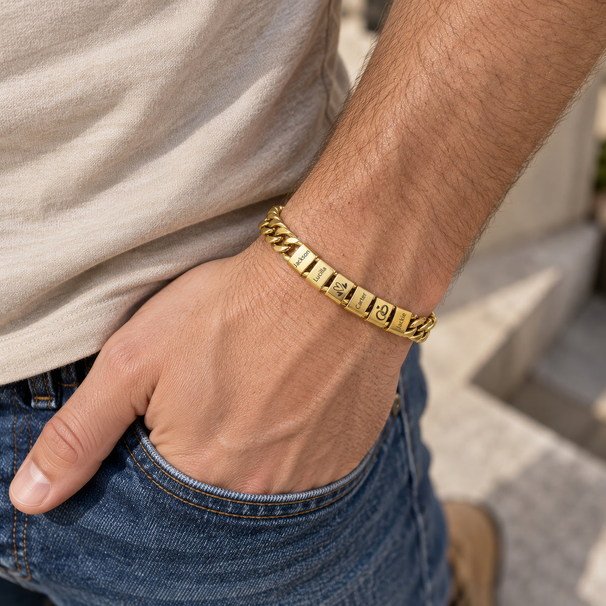 Personalized Stainless Steel Bracelet