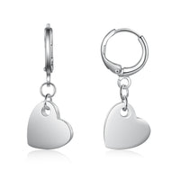 Engraved Heart Name Huggie Earrings