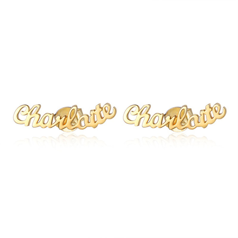 Personalized Script Name Stud Earrings