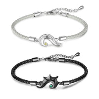 Angel and Demon Braided Couple Bracelets