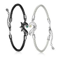 Angel and Demon Braided Couple Bracelets