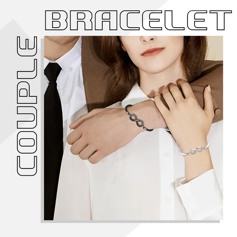 Infinity Birthstone Couple Bracelet Set