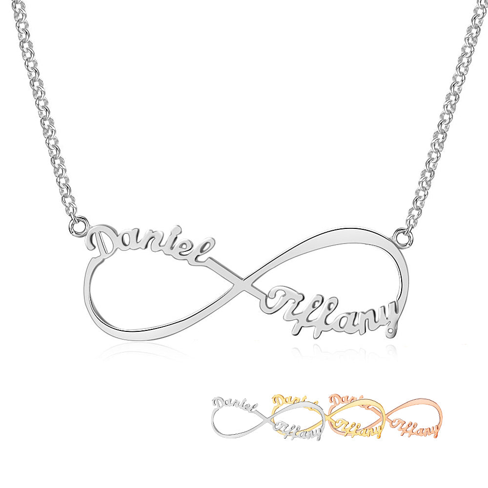 Personalized Infinity Two Name Necklace