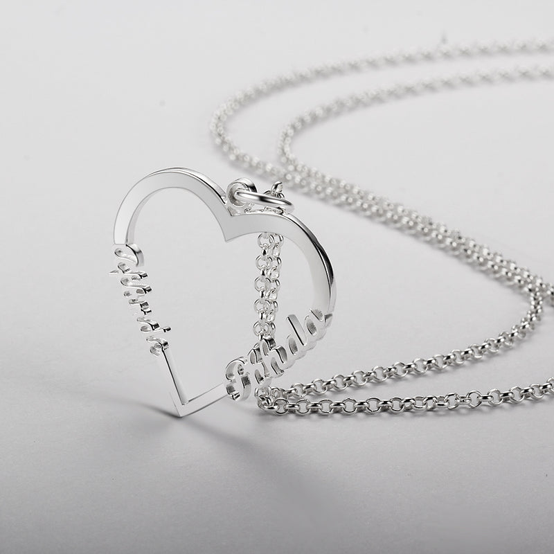 Custom Heart Shaped Name Necklace