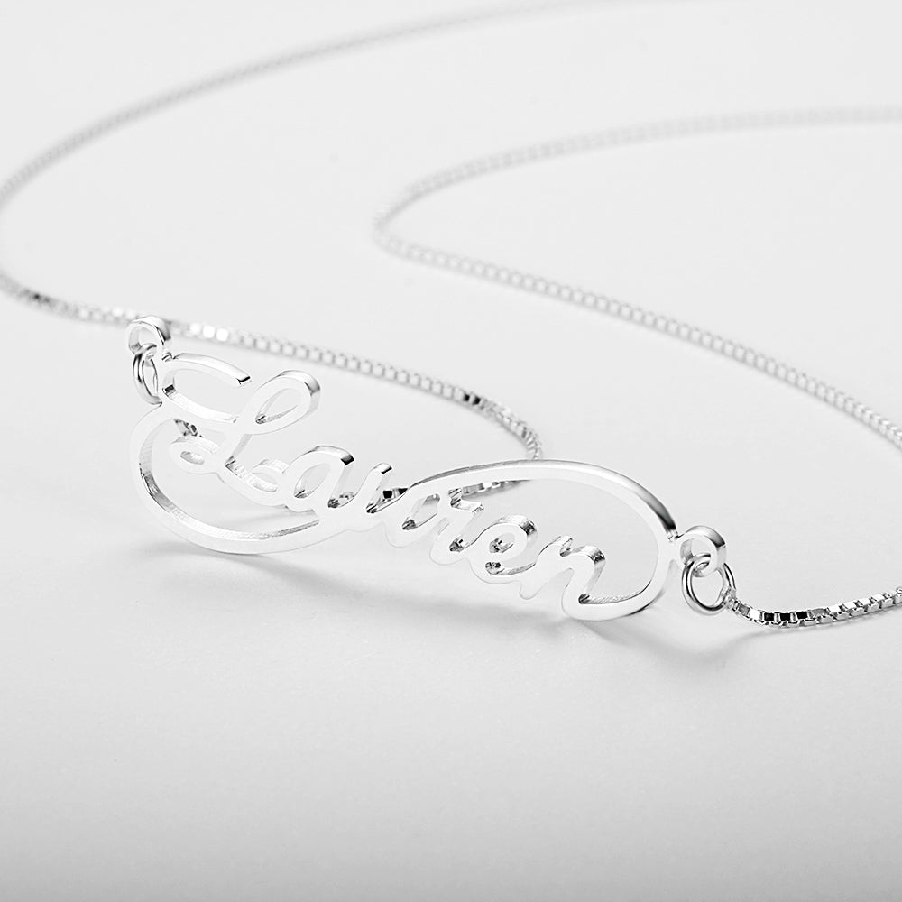 Infinity Script Name Necklace