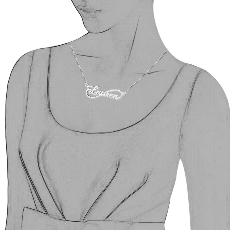 Infinity Script Name Necklace