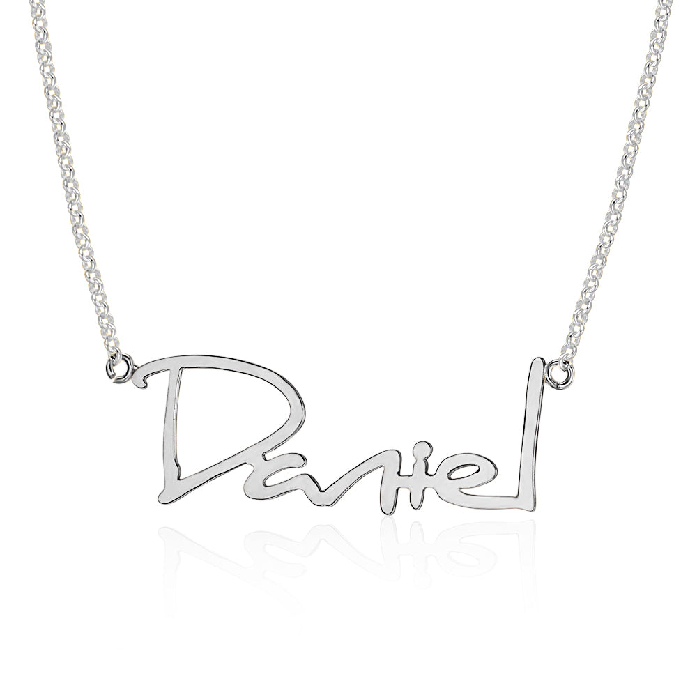Sterling Silver Handwritten Name Necklace