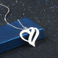 Personalized Double Heart Name Necklace