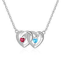 Sterling Silver Interlocking Hearts Name Necklace
