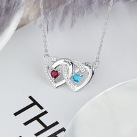 Sterling Silver Interlocking Hearts Name Necklace