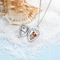 925 Sterling Silver Personalized Photo Heart Pendant Necklace