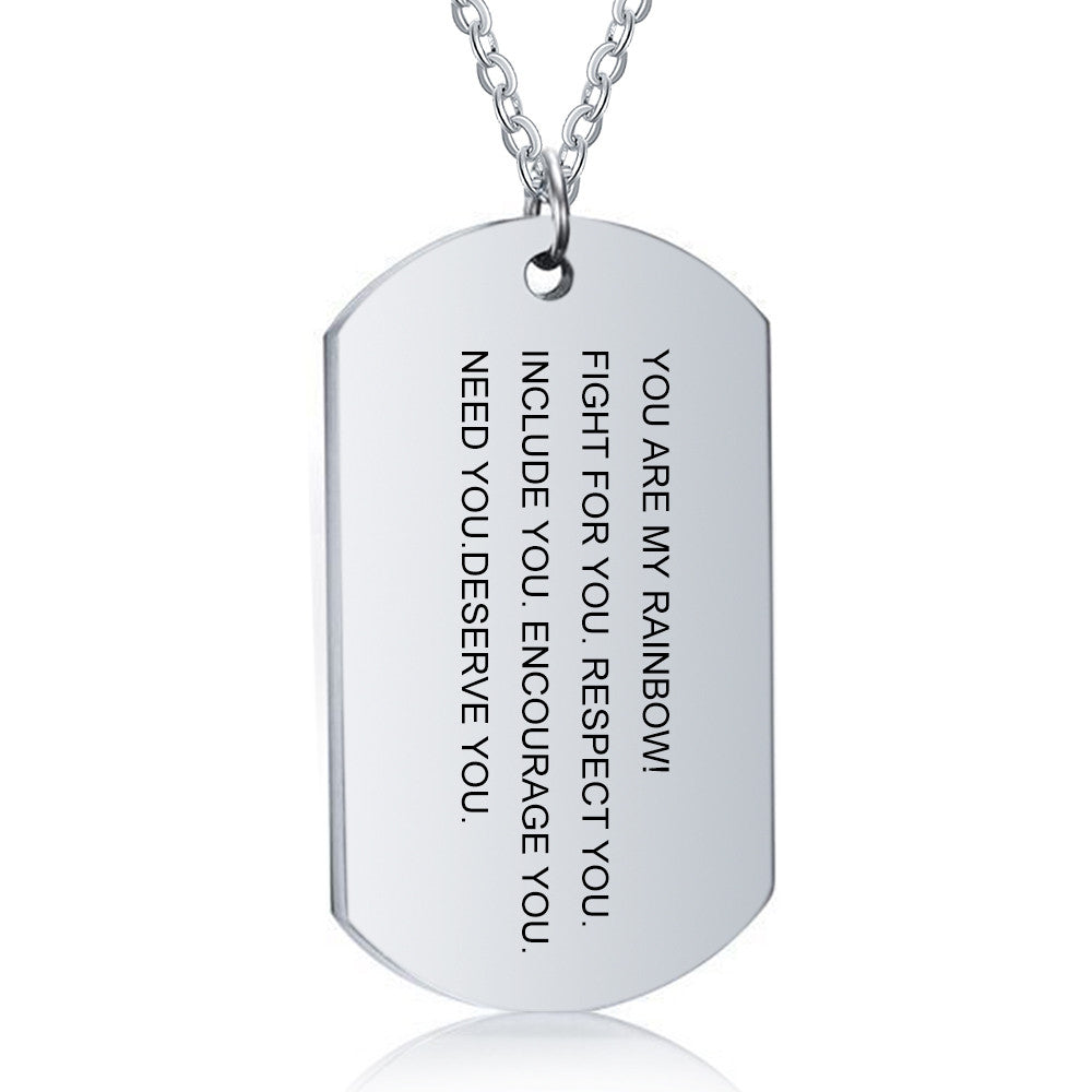 Engraved Dog Tag Necklace