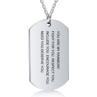 Engraved Dog Tag Necklace