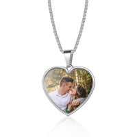 Heart Photo Pendant Necklace