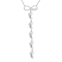 Infinity Baby Feet Name Drop Necklace