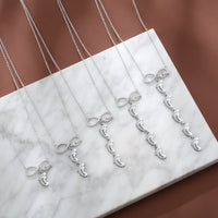 Infinity Baby Feet Name Drop Necklace
