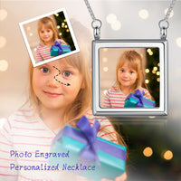 Personalized Square Photo Frame Necklace