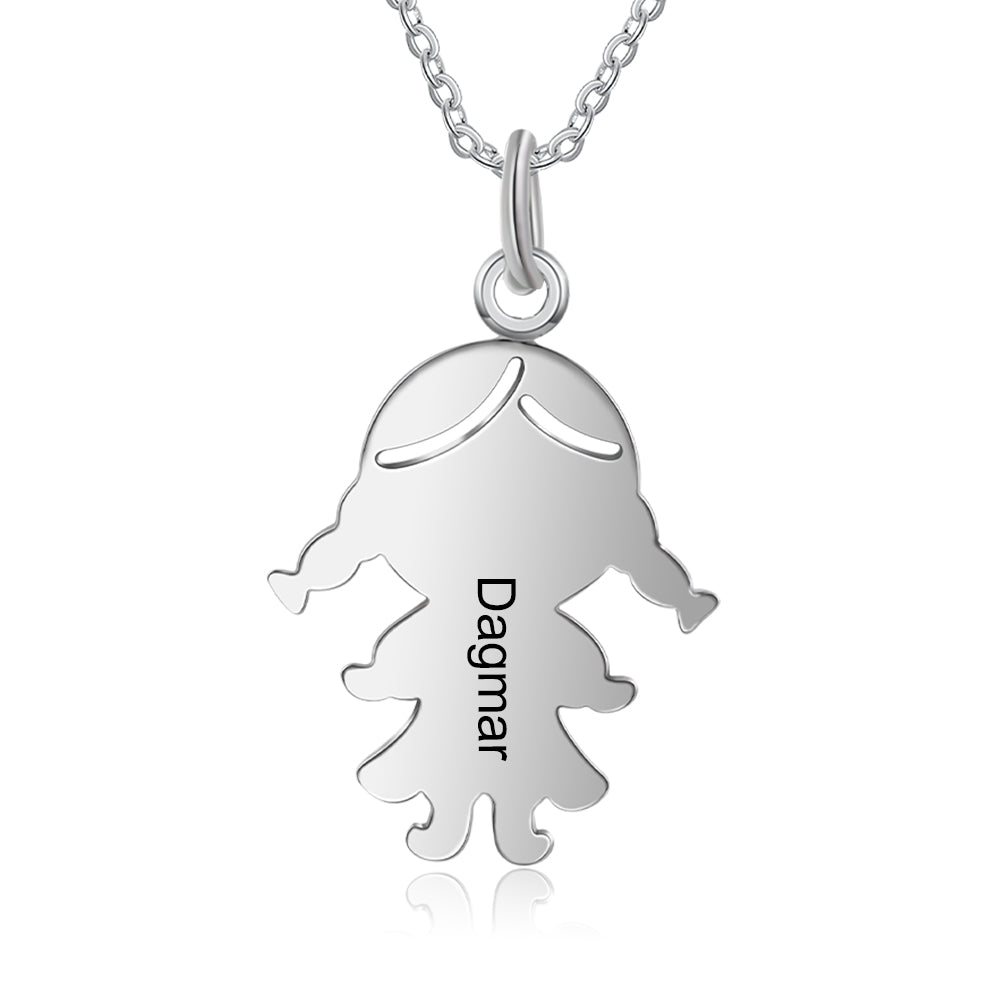 Personalized Boy and Girl Charm Name Necklace