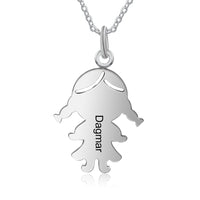 Personalized Boy and Girl Charm Name Necklace