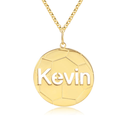 Personalized Soccer Ball Name Necklace