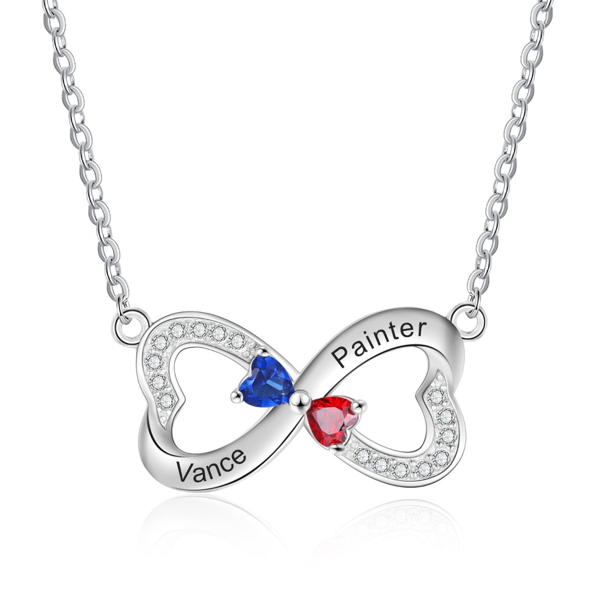 Custom Double Heart Necklace