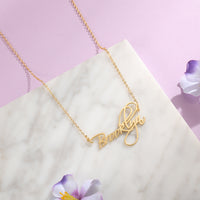 Personalized Script Name Necklace with Flourish