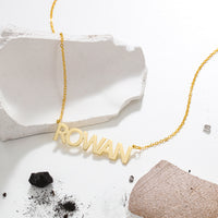 Personalized Block Letter Name Necklace