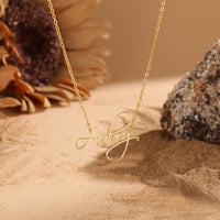 Personalized Thin Chain Script Name Necklace