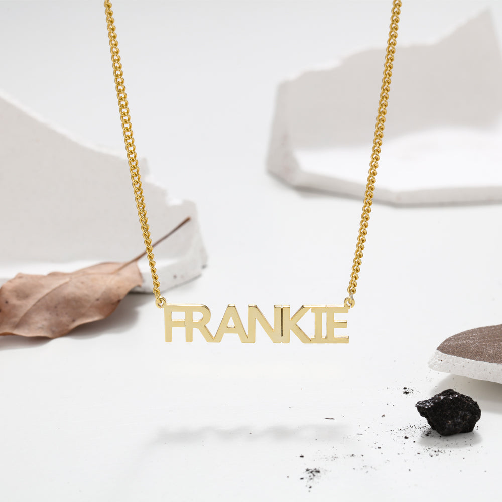 Personalized Capital Serif Name Necklace