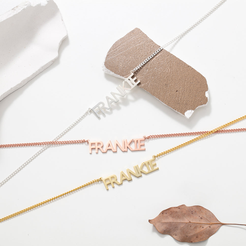 Personalized Capital Serif Name Necklace
