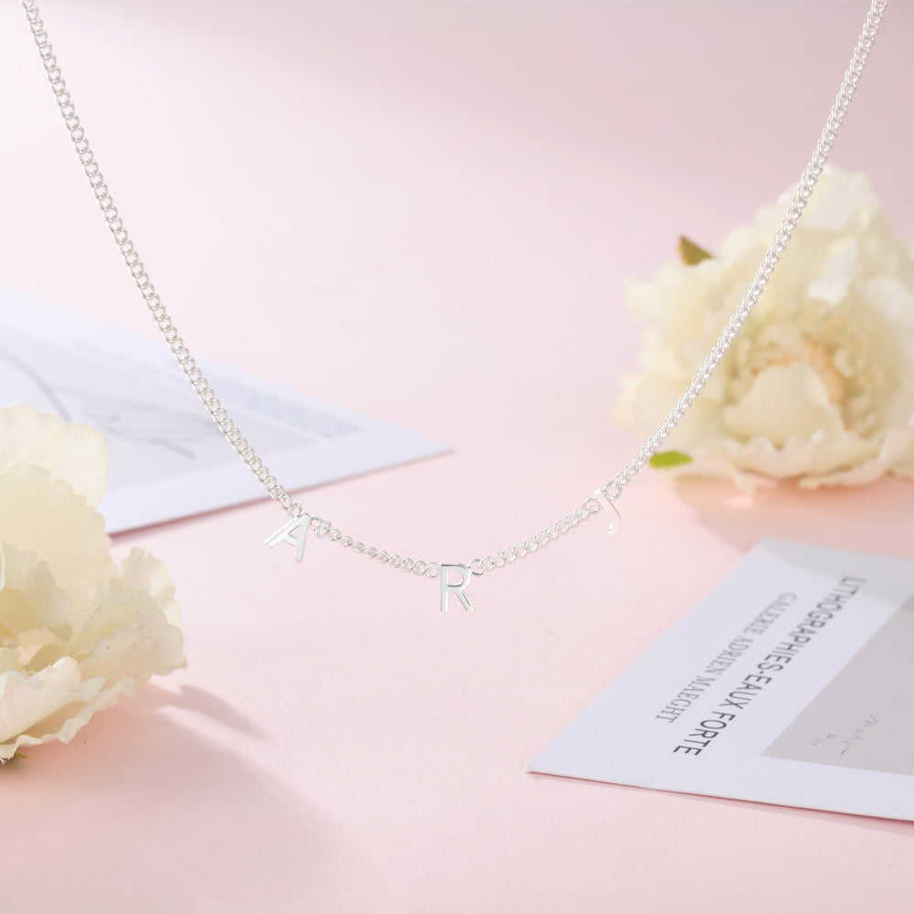 Personalized Spaced Letter Name Necklace